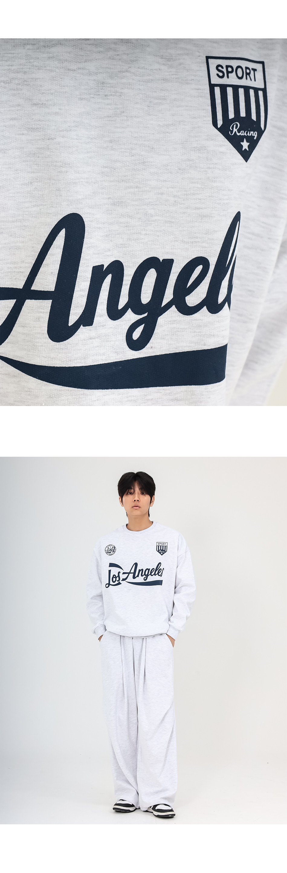 남성 빅사이즈 데일리 루즈핏 맨투맨 스타일 컷